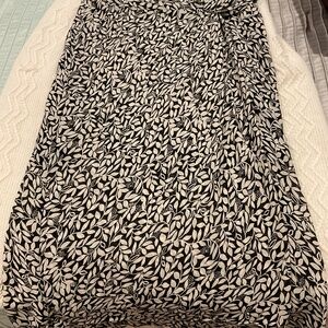 Knotty floral midi skirt